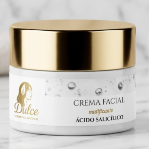 Crema Facial Matificante: Ácido Salicílico y Niacinamida (Efecto Antibrillos)